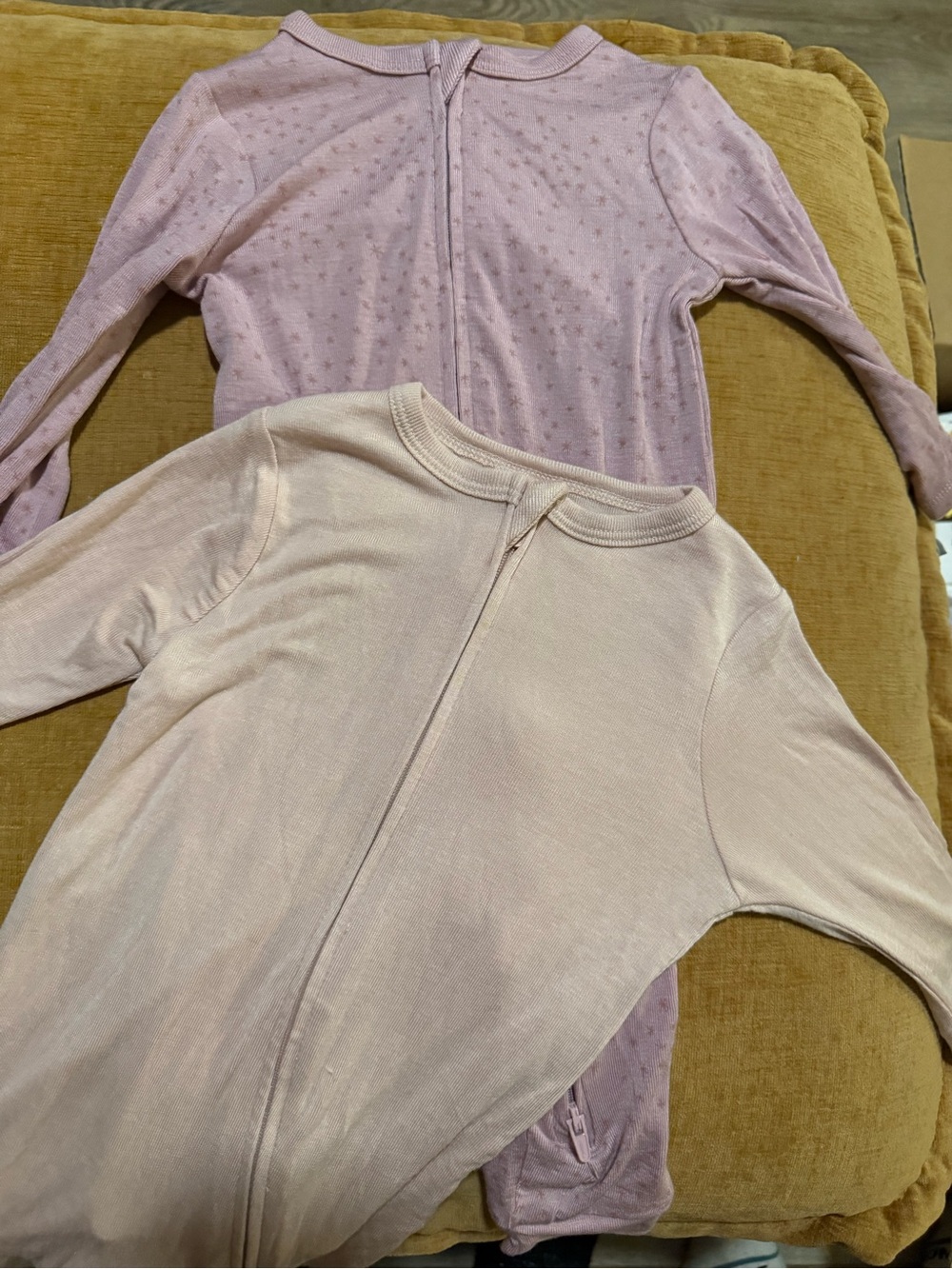 cloud island Pink and Light Pink Baby Footies